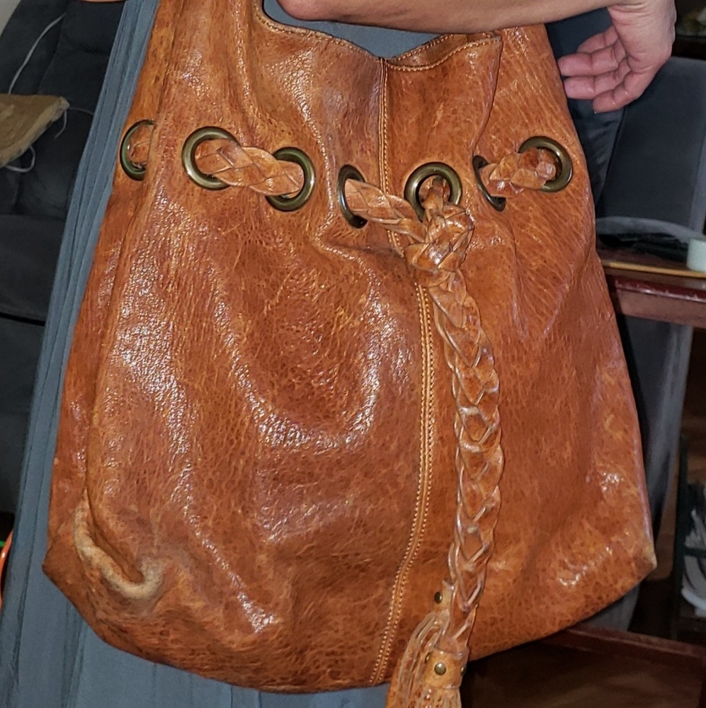 Kooba genuine leather large bucket purse